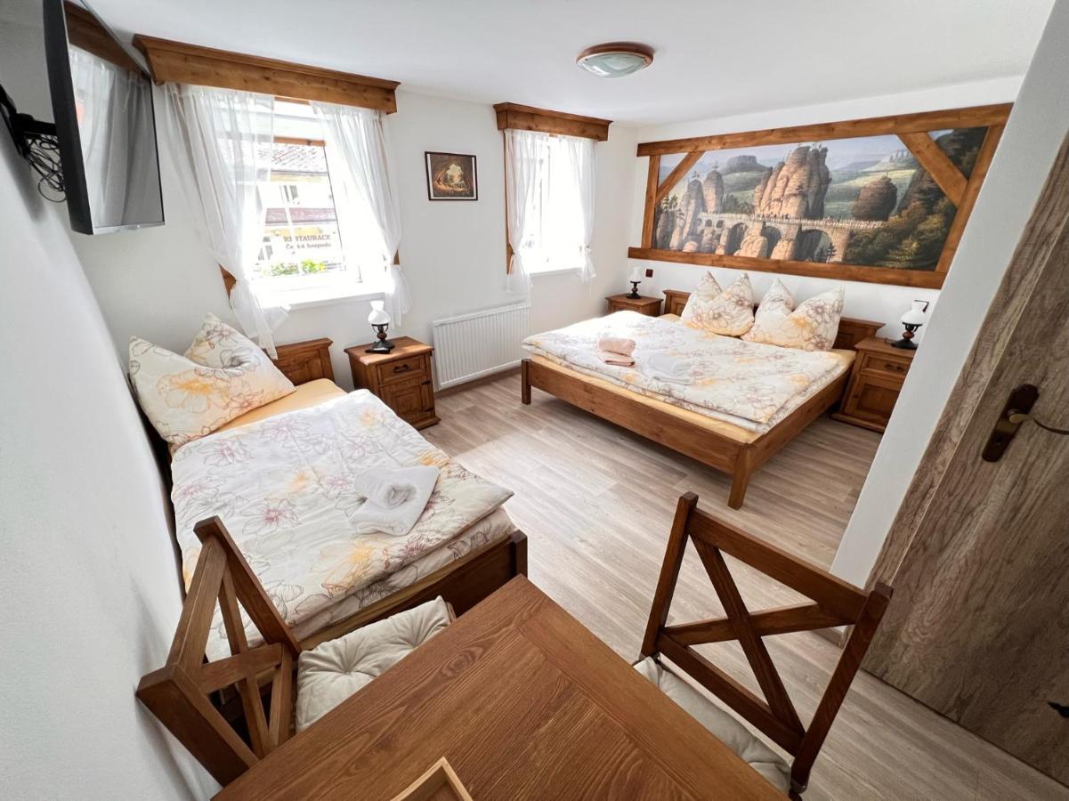 Pension Pod Skalou Hřensko Buitenkant foto
